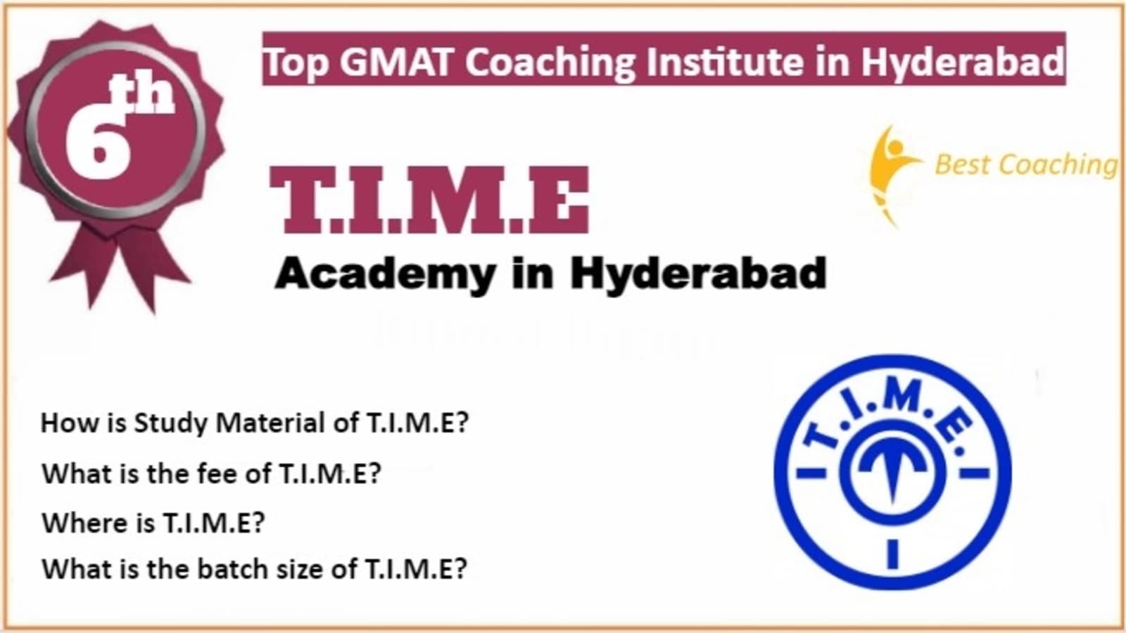Rank 6 Top GMAT Coaching in Hyderabad