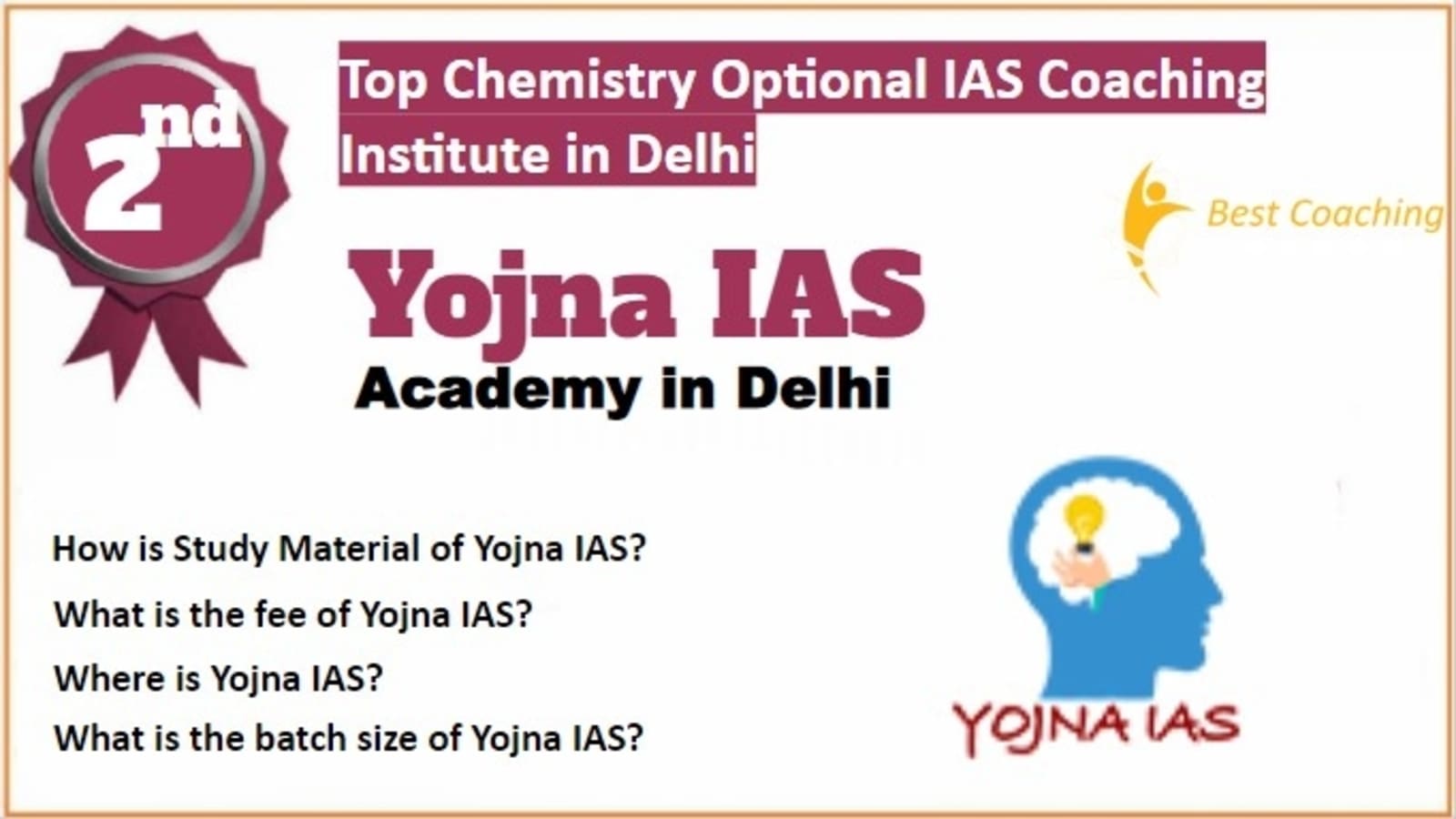 Rank 2 Best Chemistry Optional IAS Coaching in Delhi
