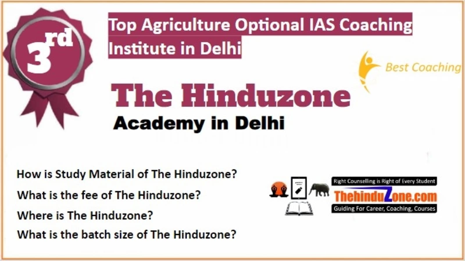 Rank 3 Best Agriculture Optional IAS Coaching in Delhi