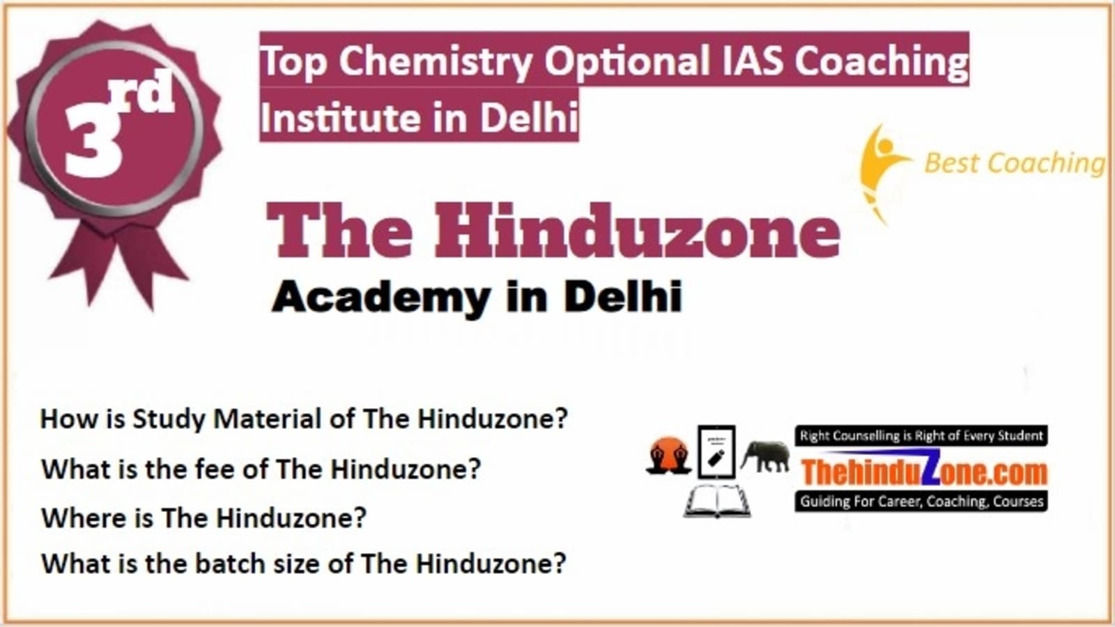 Rank 3 Best Chemistry Optional IAS Coaching in Delhi