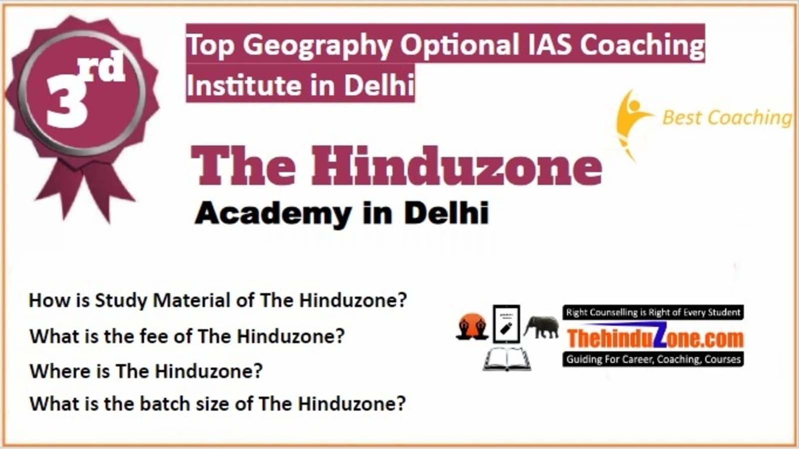 The Hinduzone Geography optional IAS Coaching in Delhi. Rank 3rd Geography optional IAS Coaching in Delhi. 3rd Top Geography optional IAS Coaching in Delhi. The Hinduzone Geography optional IAS Coaching in Delhi 2023. Best Geography optional IAS Coaching in Delhi Rank 3. 3rd Best Geography optional IAS Coaching in Delhi with fees structure, contact Details, address and many other information related to coaching. List of Best 10 Geography optional IAS Coaching in Delhi Rank 3 Best Geography Optional IAS Coaching