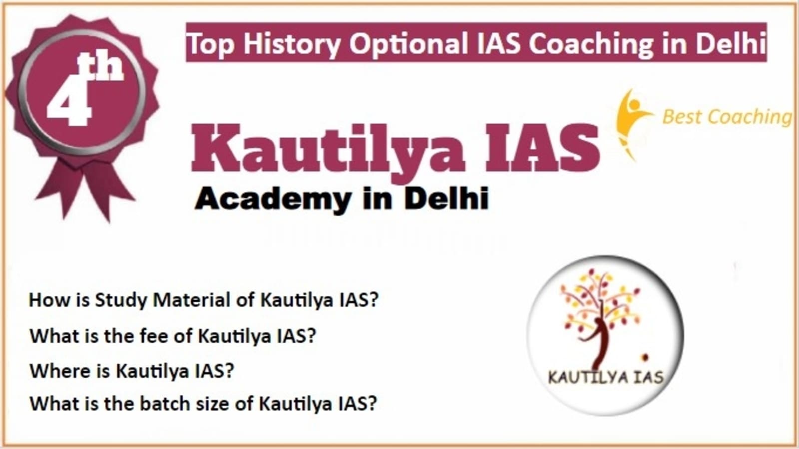 Rank 4 Best History Optional IAS Coaching 