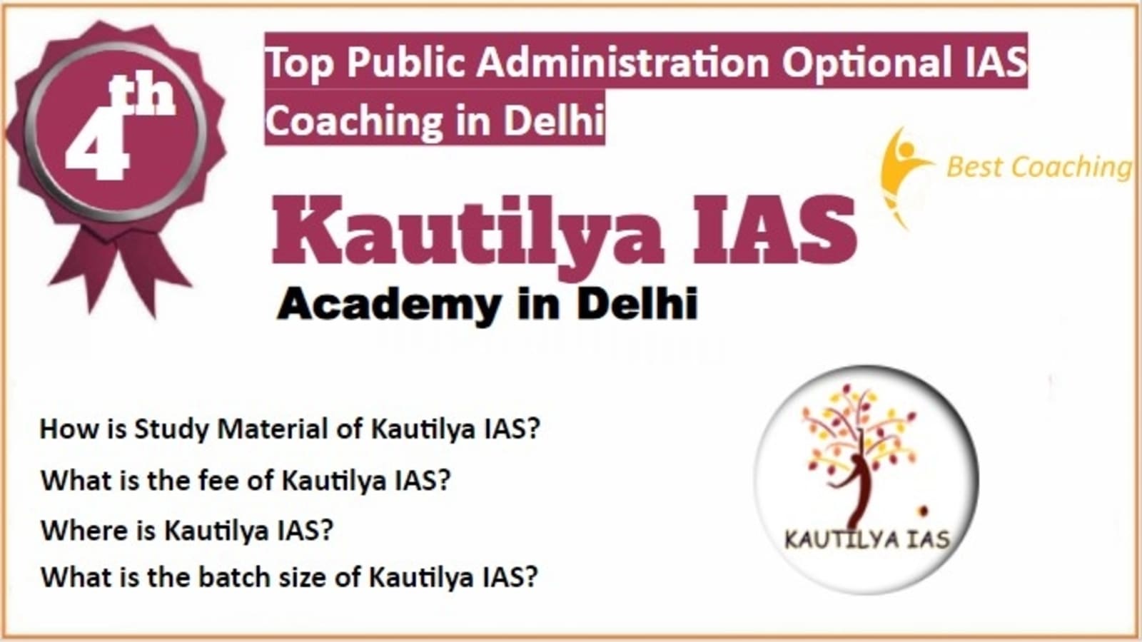 Rank 4 Best Public Administration Optional IAS Coaching 