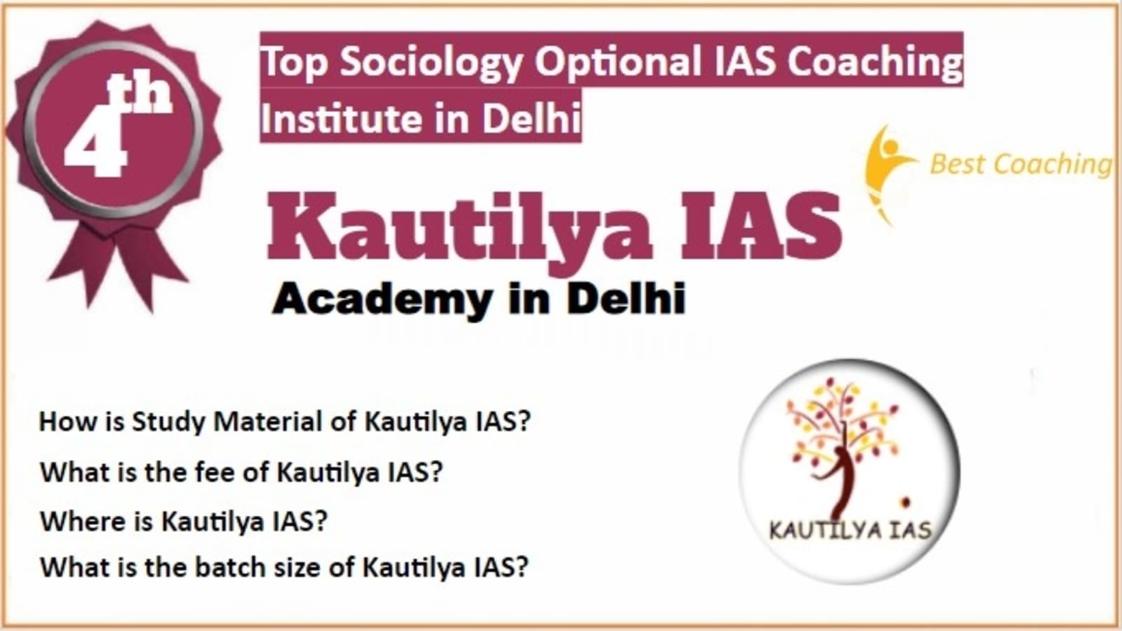 Rank 4 Best Sociology Optional IAS Coaching in Delhi