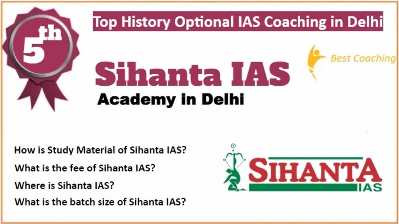 Rank 5 Best History Optional IAS Coaching. 5th Best History Optional IAS Coaching in Delhi Rank 5 Best History Optional IAS Coaching