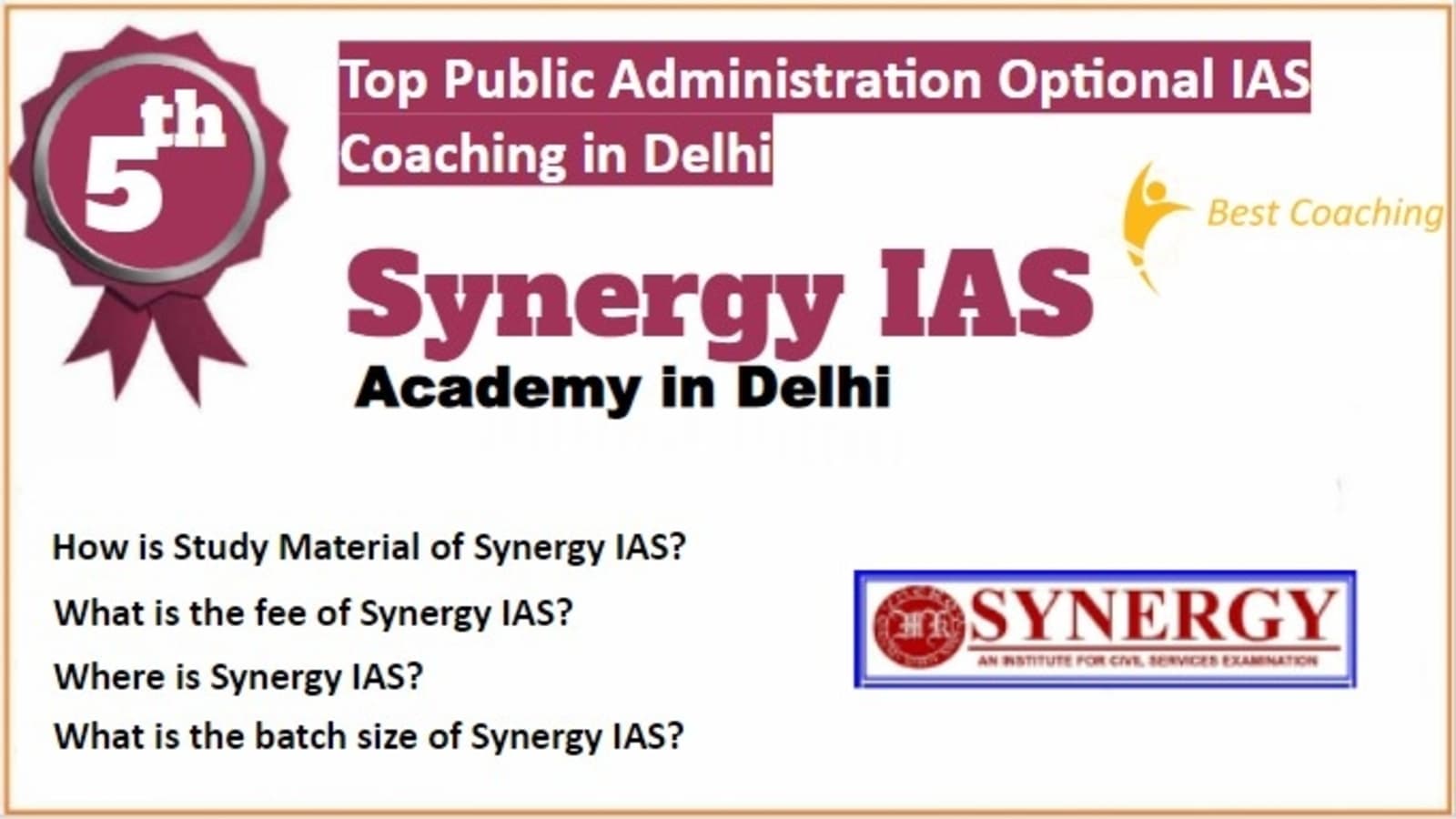 Rank 5 Best Public Administration Optional IAS Coaching 