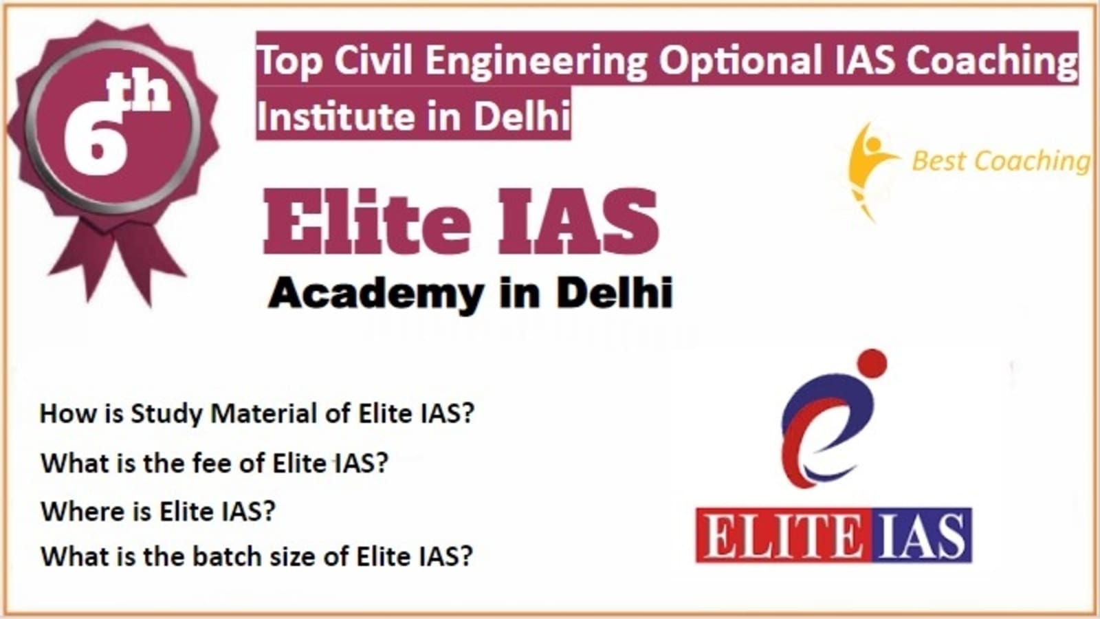 Rank 6 Best Civil Engineering Optional IAS Coaching in Delhi