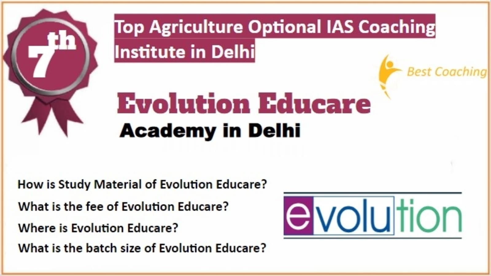 Rank 7 Best Agriculture Optional IAS Coaching in Delhi