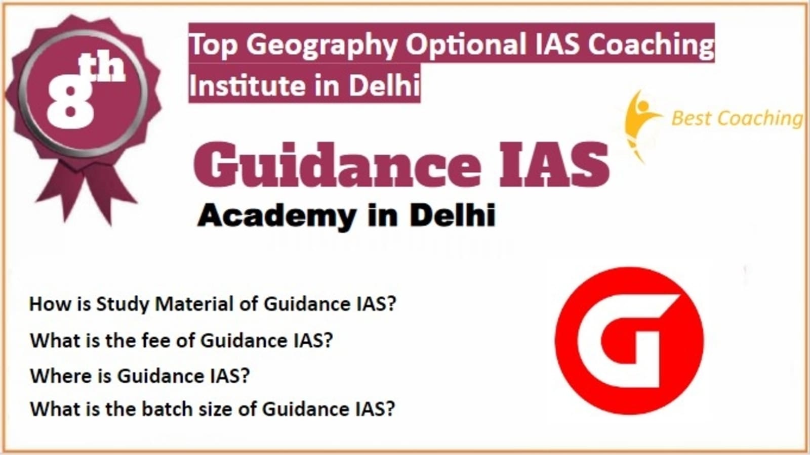 Rank 8 Best Geography Optional IAS Coaching 
