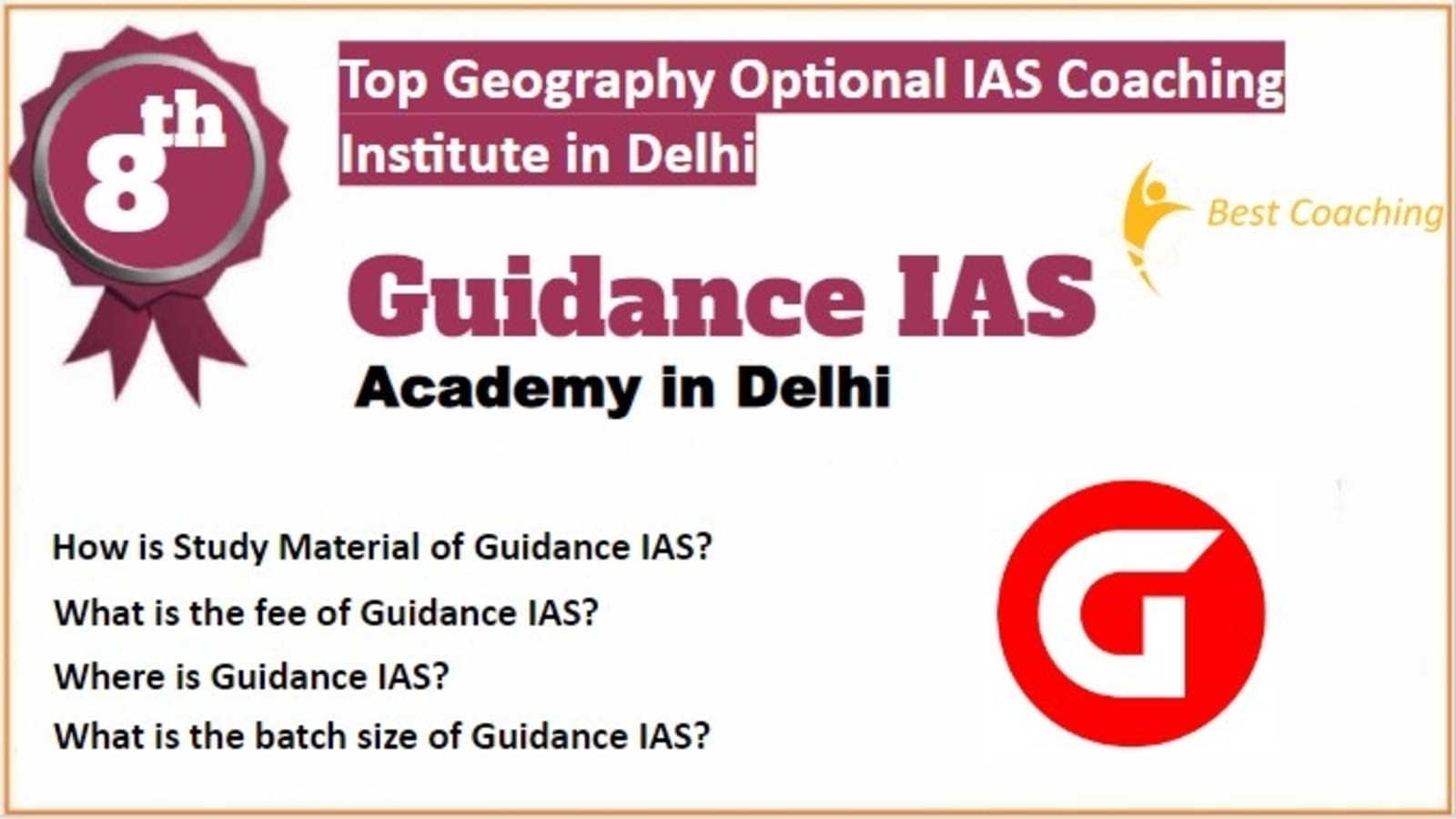 Guidance IAS Geography optional IAS Coaching in Delhi. Rank 8th Geography optional IAS Coaching in Delhi. 8th Top Geography optional IAS Coaching in Delhi. Guidance IAS Geography optional IAS Coaching in Delhi 2023. Best Geography optional IAS Coaching in Delhi Rank 8. 8th Best Geography optional IAS Coaching in Delhi with fees structure, contact Details, address and many other information related to coaching. List of Best 10 Geography optional IAS Coaching in Delhi Rank 8 Best Geography Optional IAS Coaching