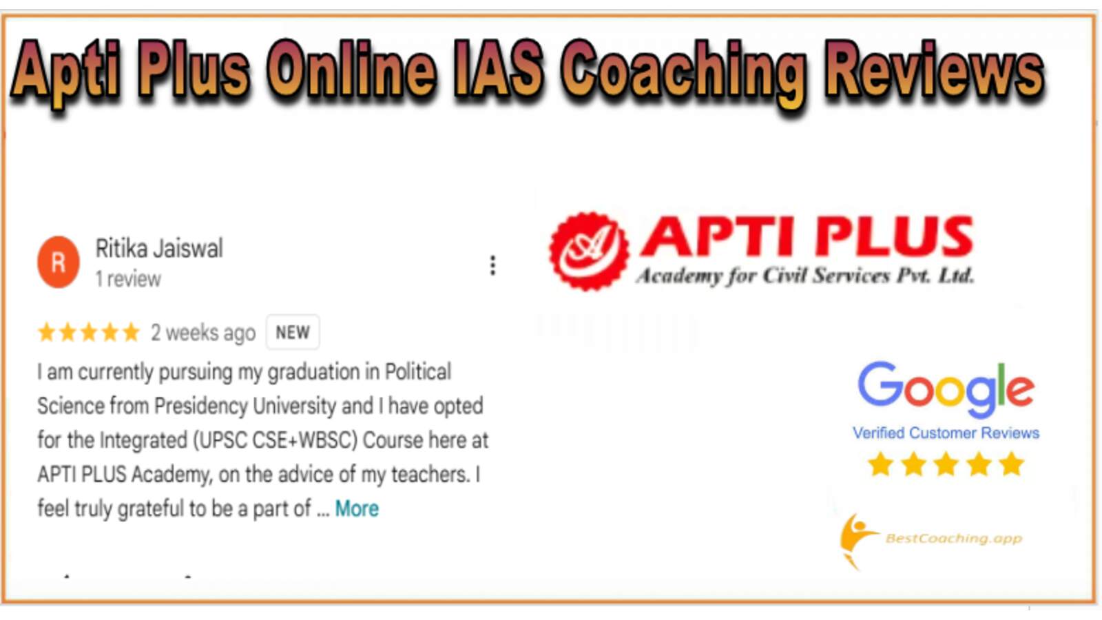 Apti Plus IAS Coaching kolkata reviews