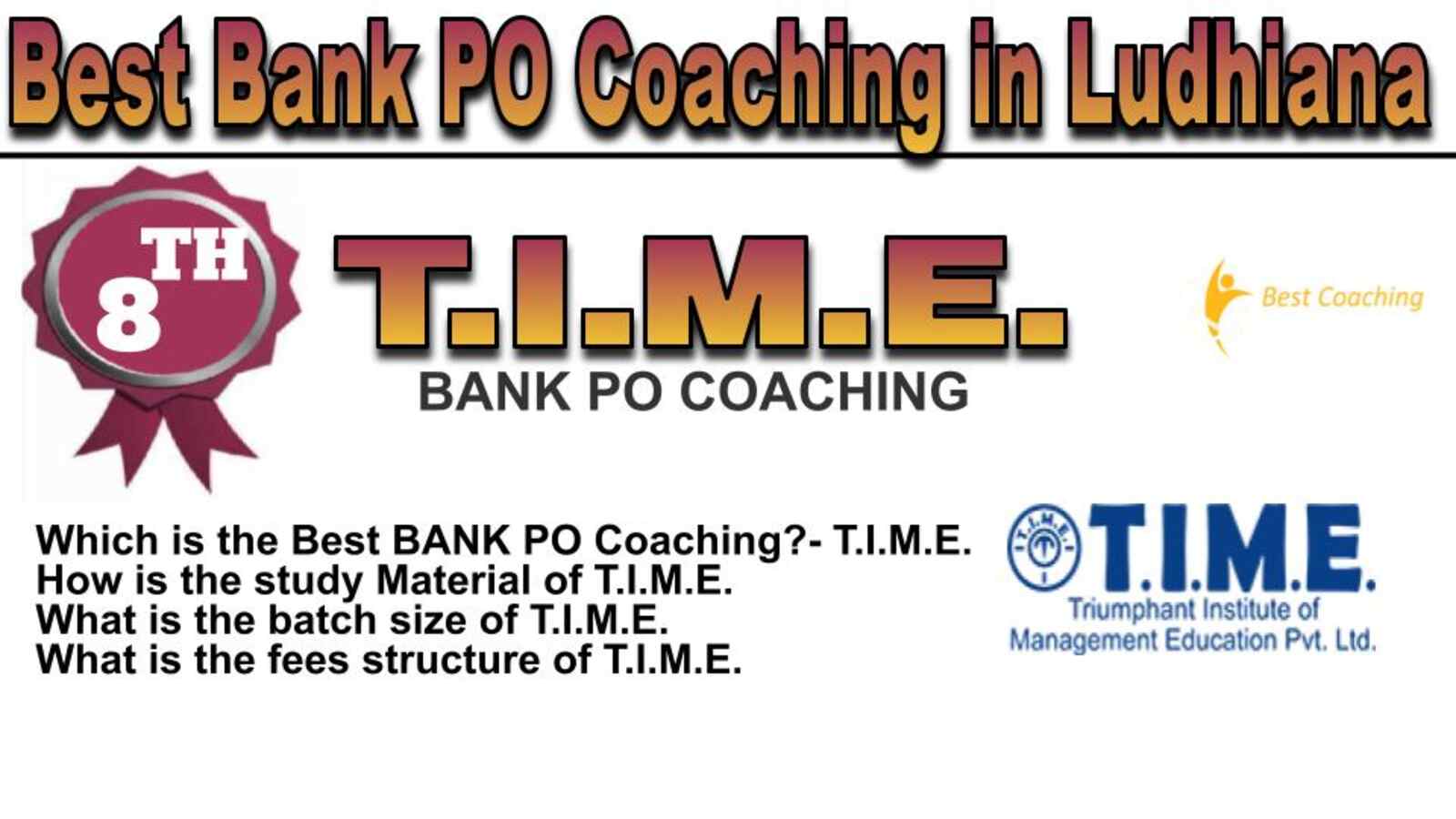 RANK 8 BEST BANK PO COACHING IN LUDHIANA