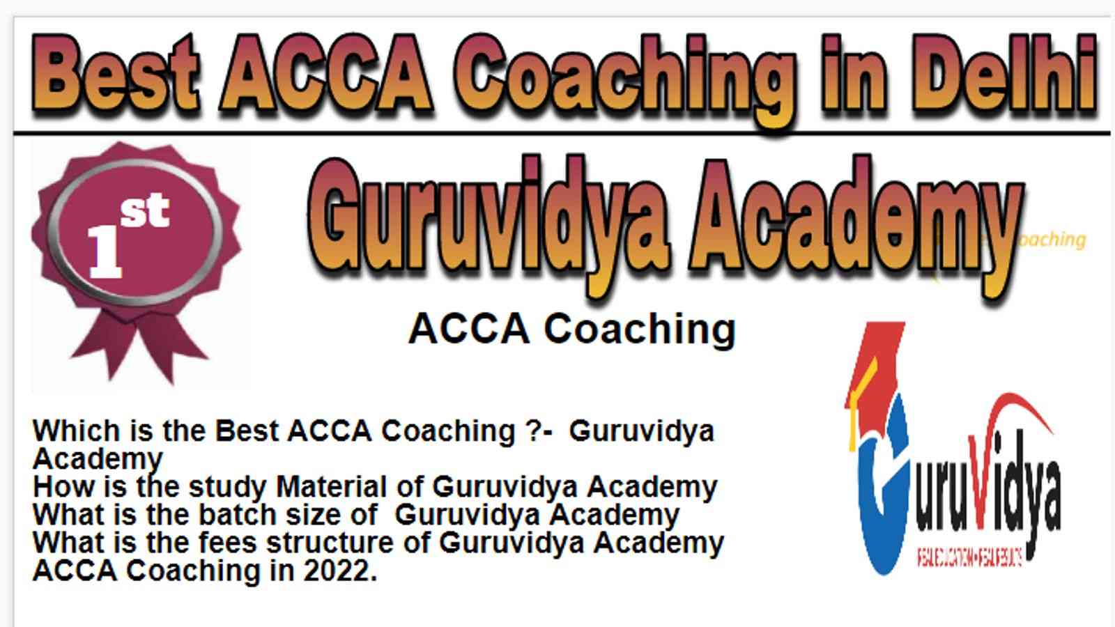 Rank 1 Best ACCA Coaching in Delhi