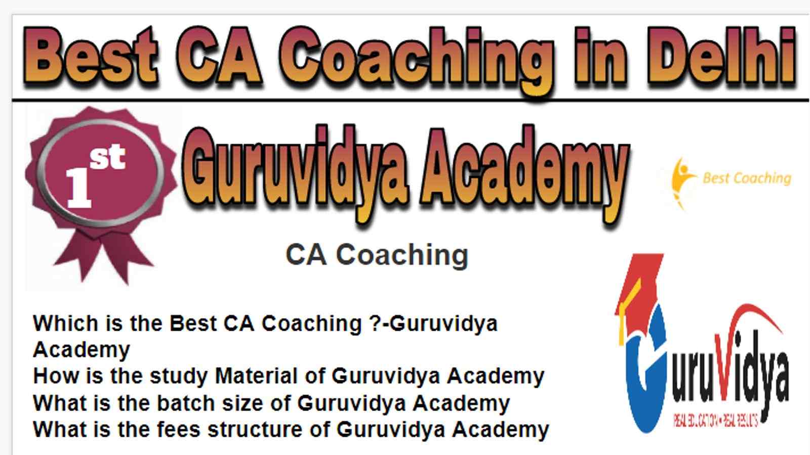 Rank 1 Best CA Coaching in Delhi