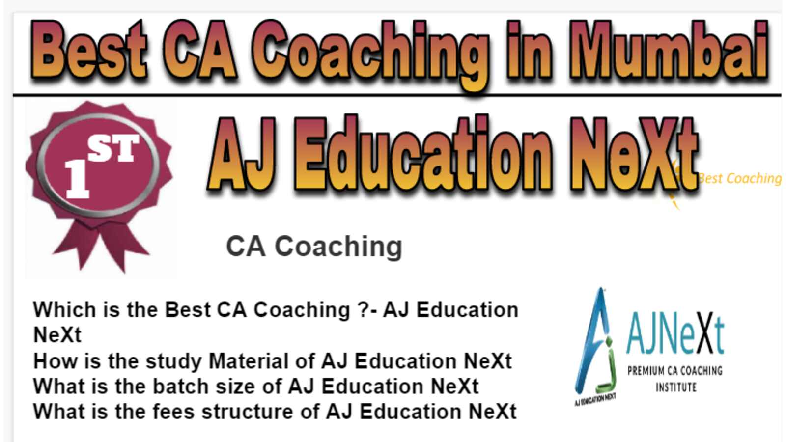 Rank 1 Best CA Coaching in Mumbai