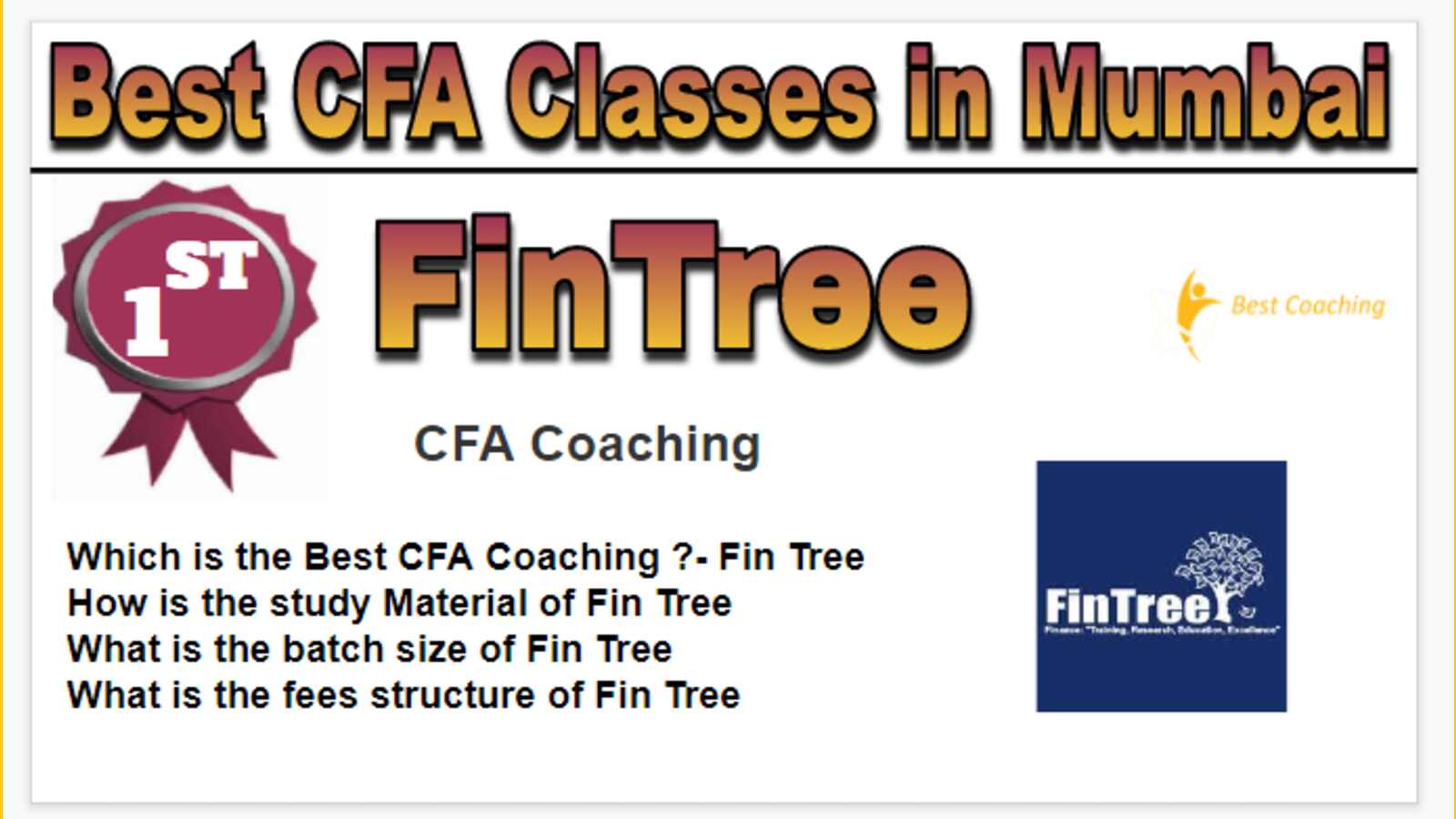 Rank 1 Best CFA Classes in Mumbai