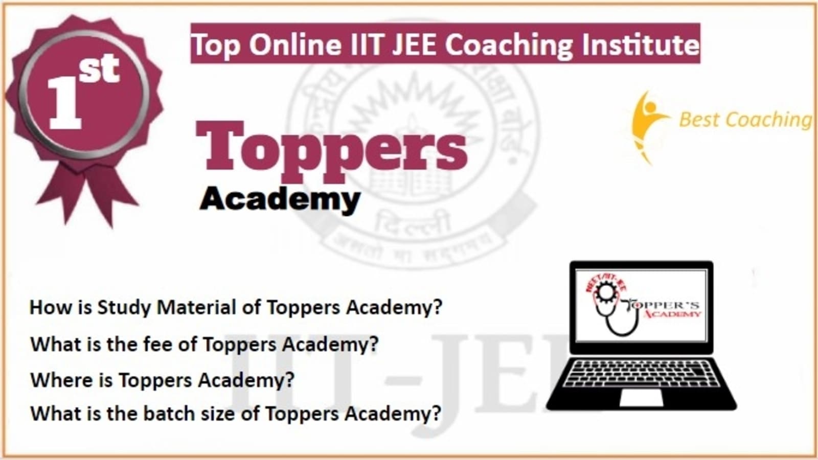 Rank 1 Best Online IIT JEE Coaching