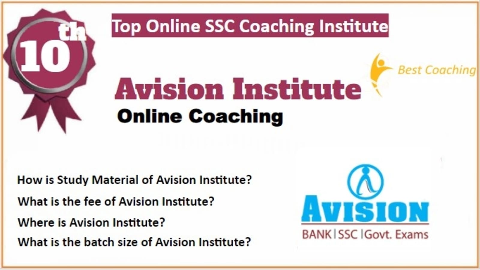 Rank 10 Best Online SSC Coaching