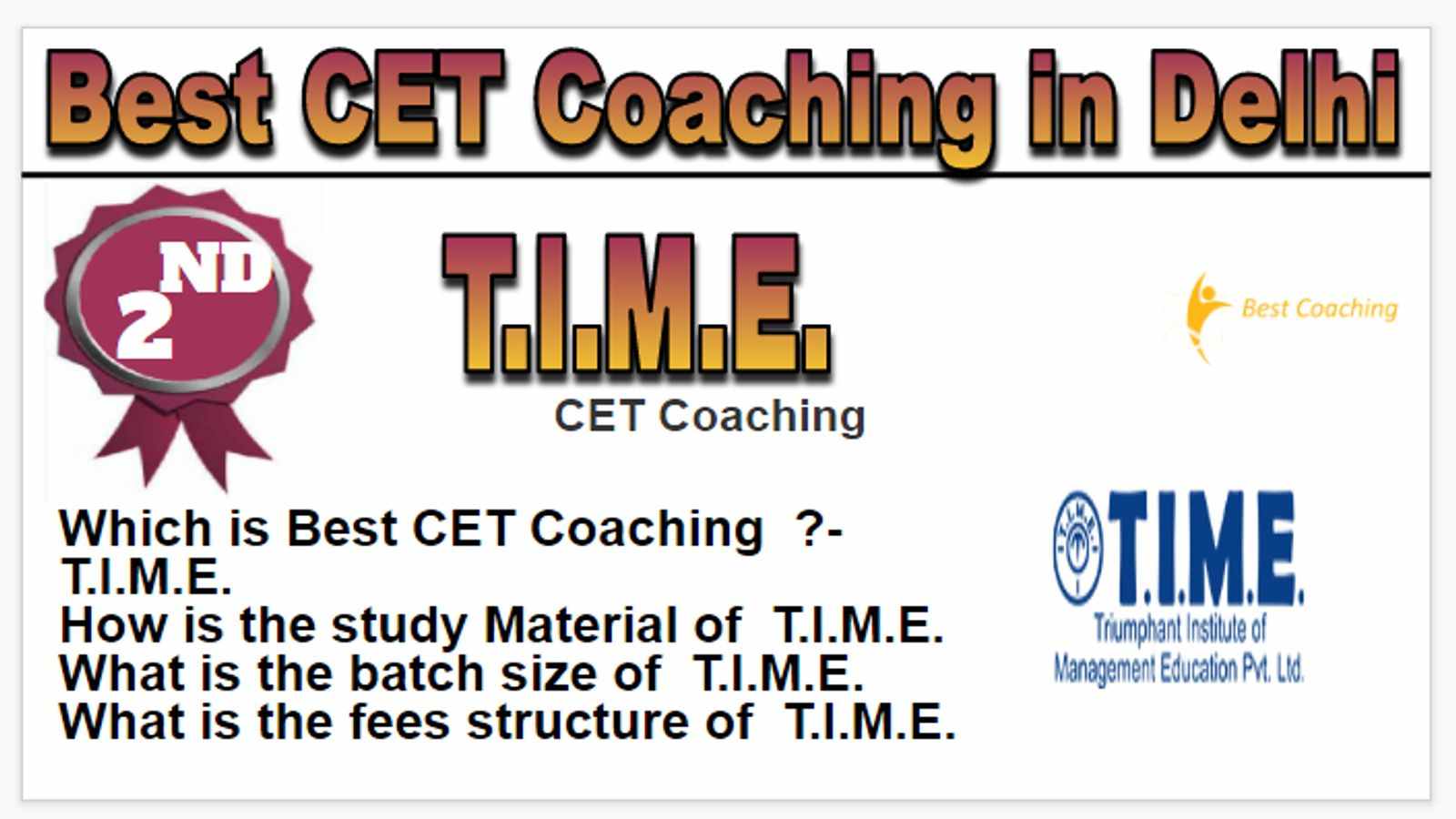 Rank 2 Best CET Exam Coaching in Delhi