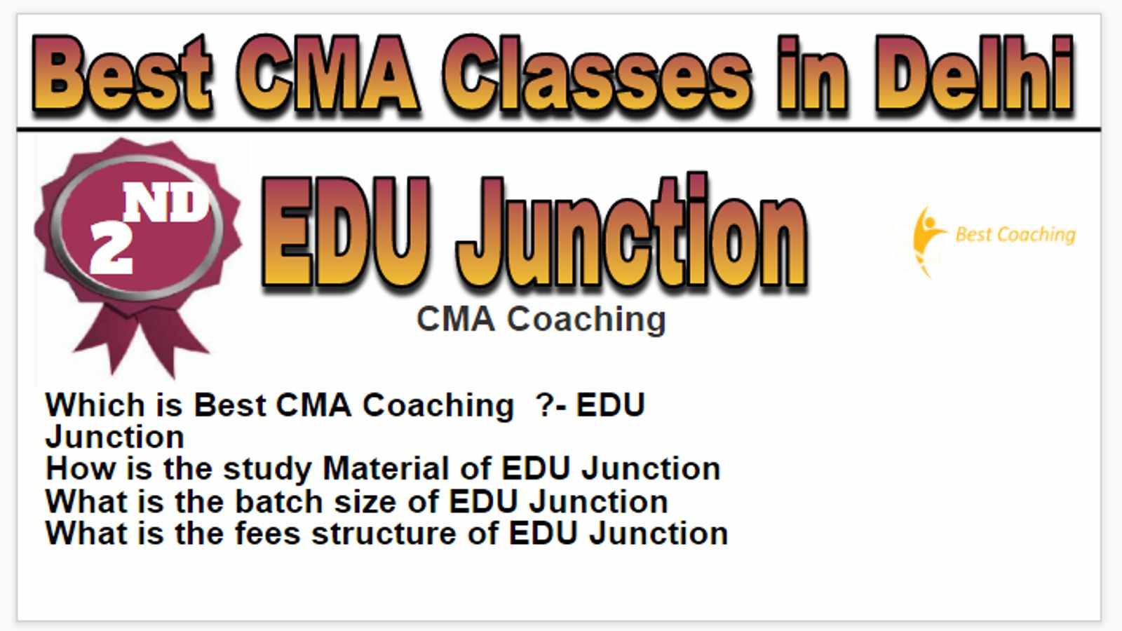 Rank 2 Best 10 CMA Classes in Delhi