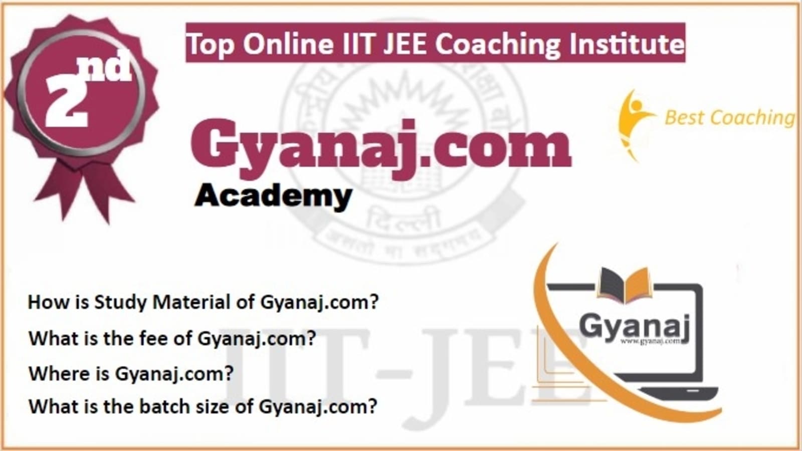Rank 2 Best Online IIT JEE Coaching