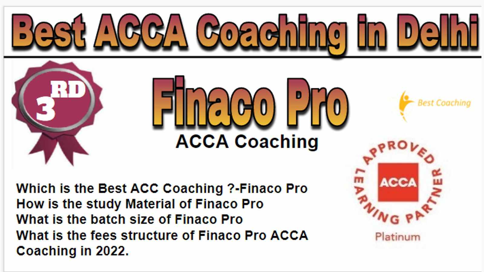 Rank 3 Best ACCA Coaching in Delhi Rank 3 Best ACCA Coaching in Delhi