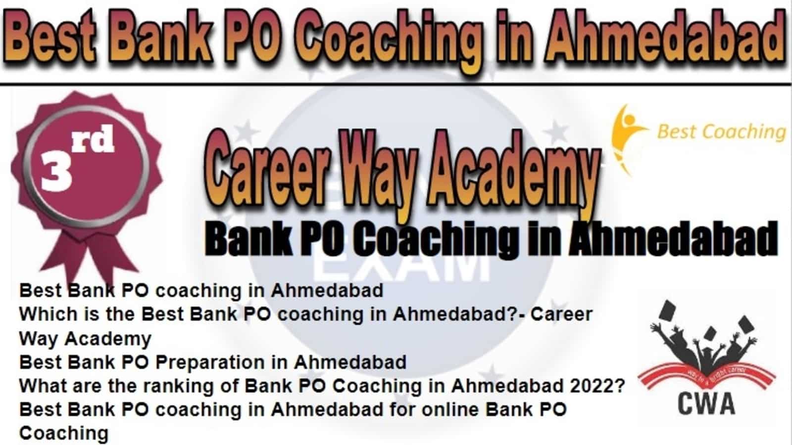Rank 3 Best Bank PO Coaching in Ahmedabad