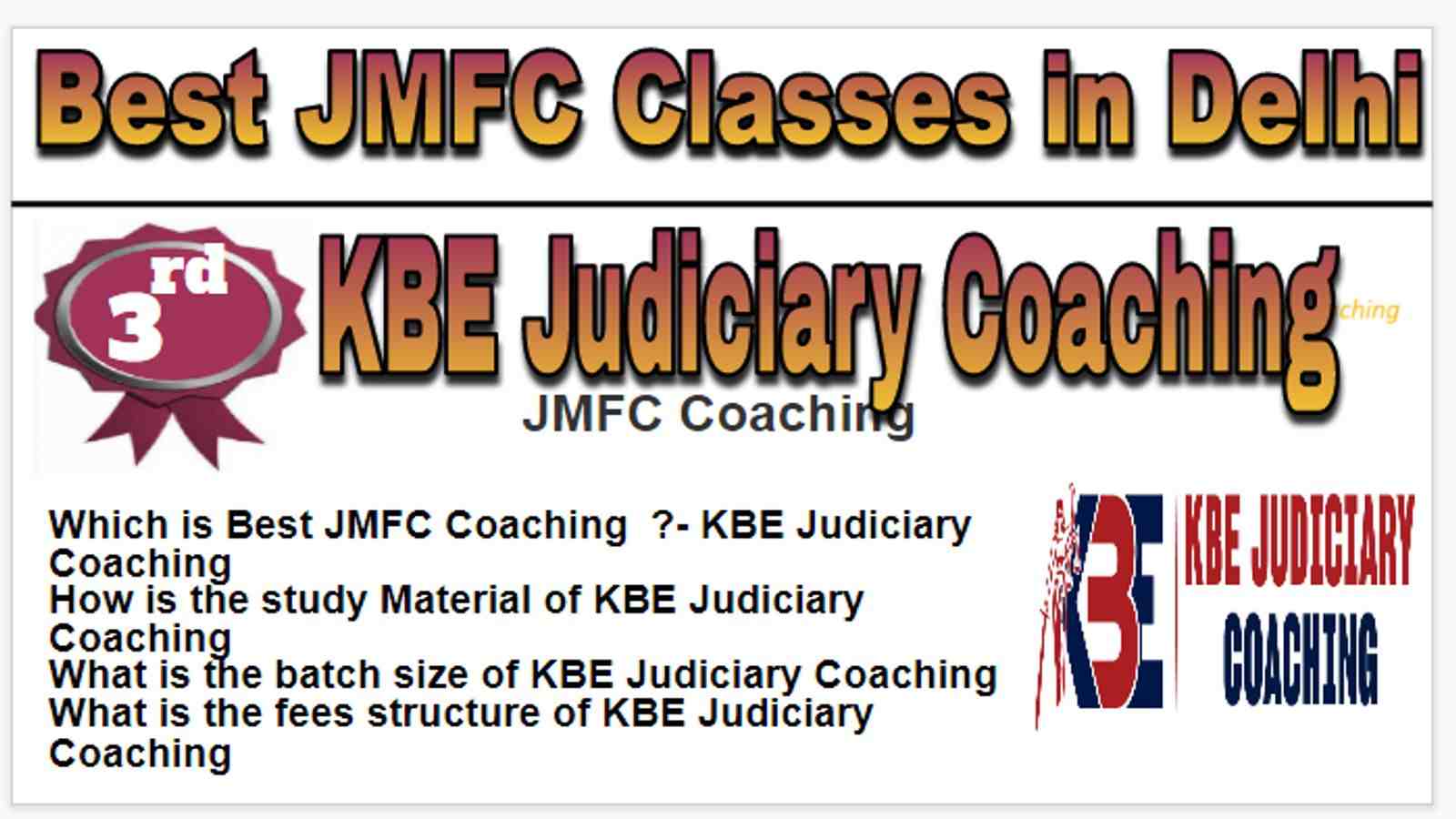 Rank 3 Best JMFC Classes in Delhi