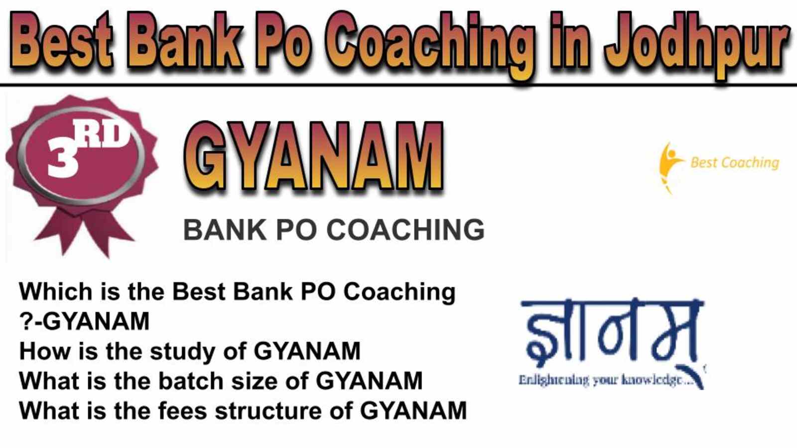 Rank 3 Best bank po coaching in Jodhpur