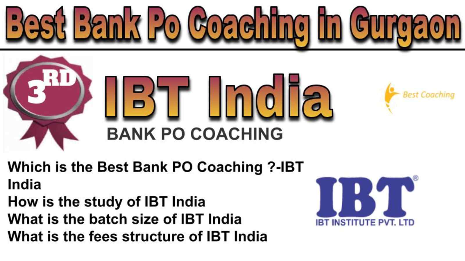 Rank 3 best bank Po coaching in Gurgaon