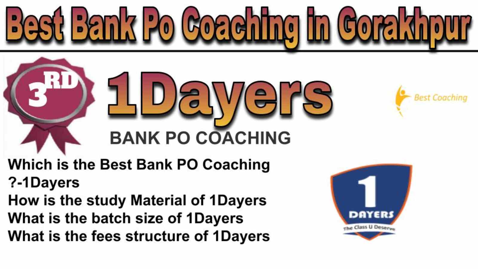 Rank 3 best bank po coaching in Gorakhpur