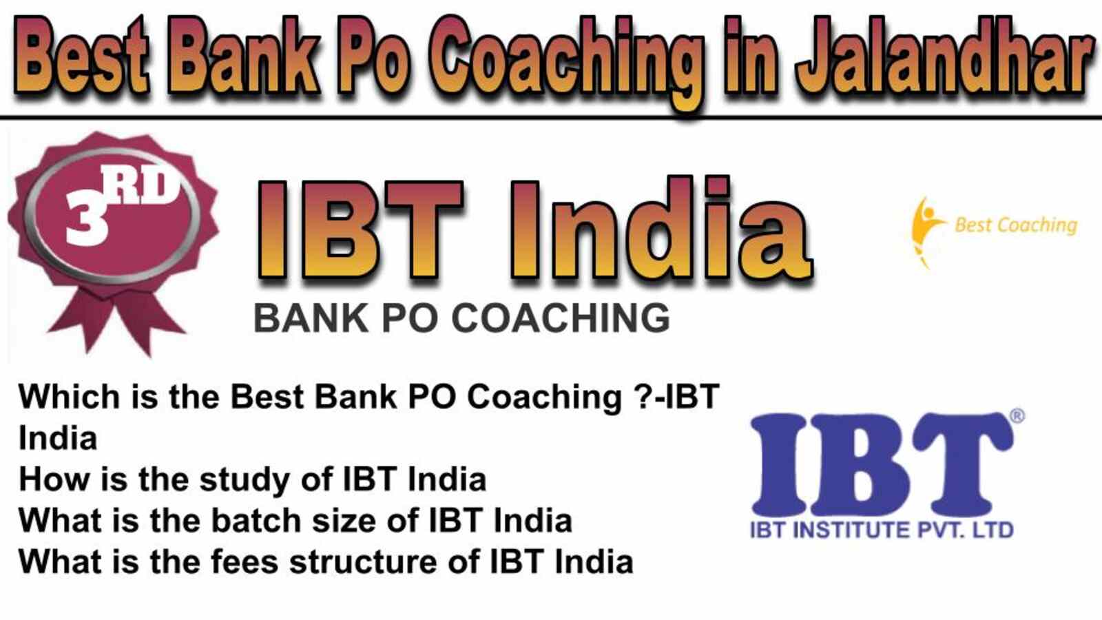 Rank 3 best bank po coaching in Jalandhar