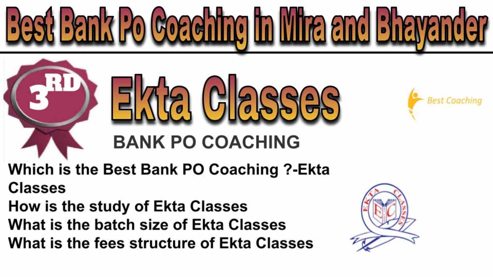 Rank 3 best bank po coaching in Mira and Bhayander