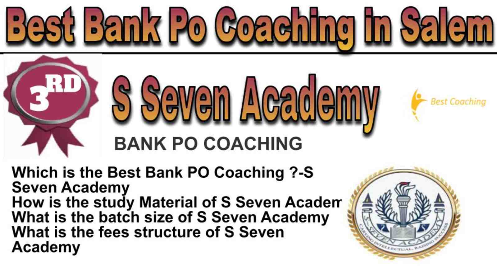 Rank 3 best bank po coaching in Salem Rank 3 best bank po coaching in Salem