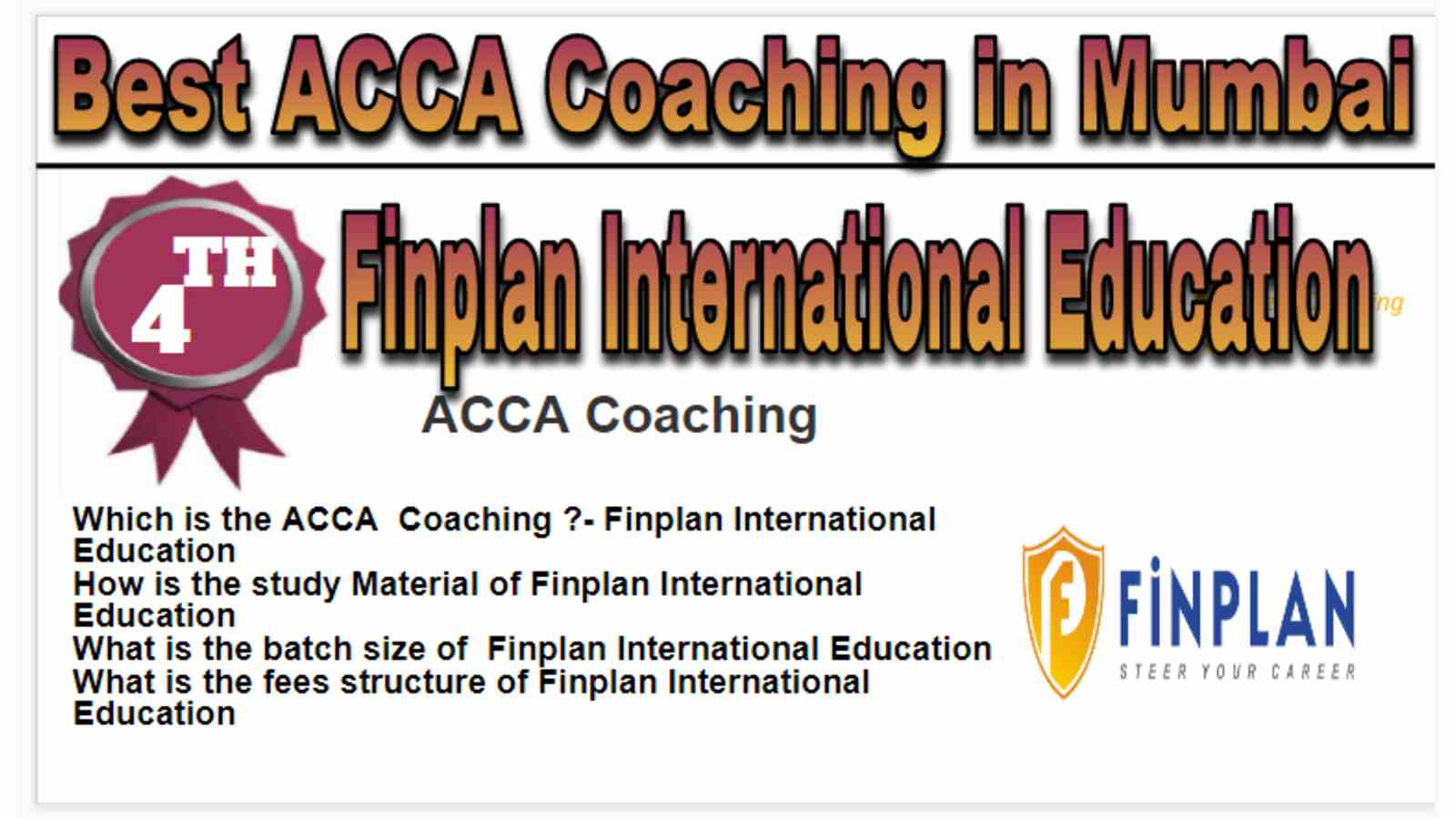 Rank 4 Best ACCA Coaching in Mumbai