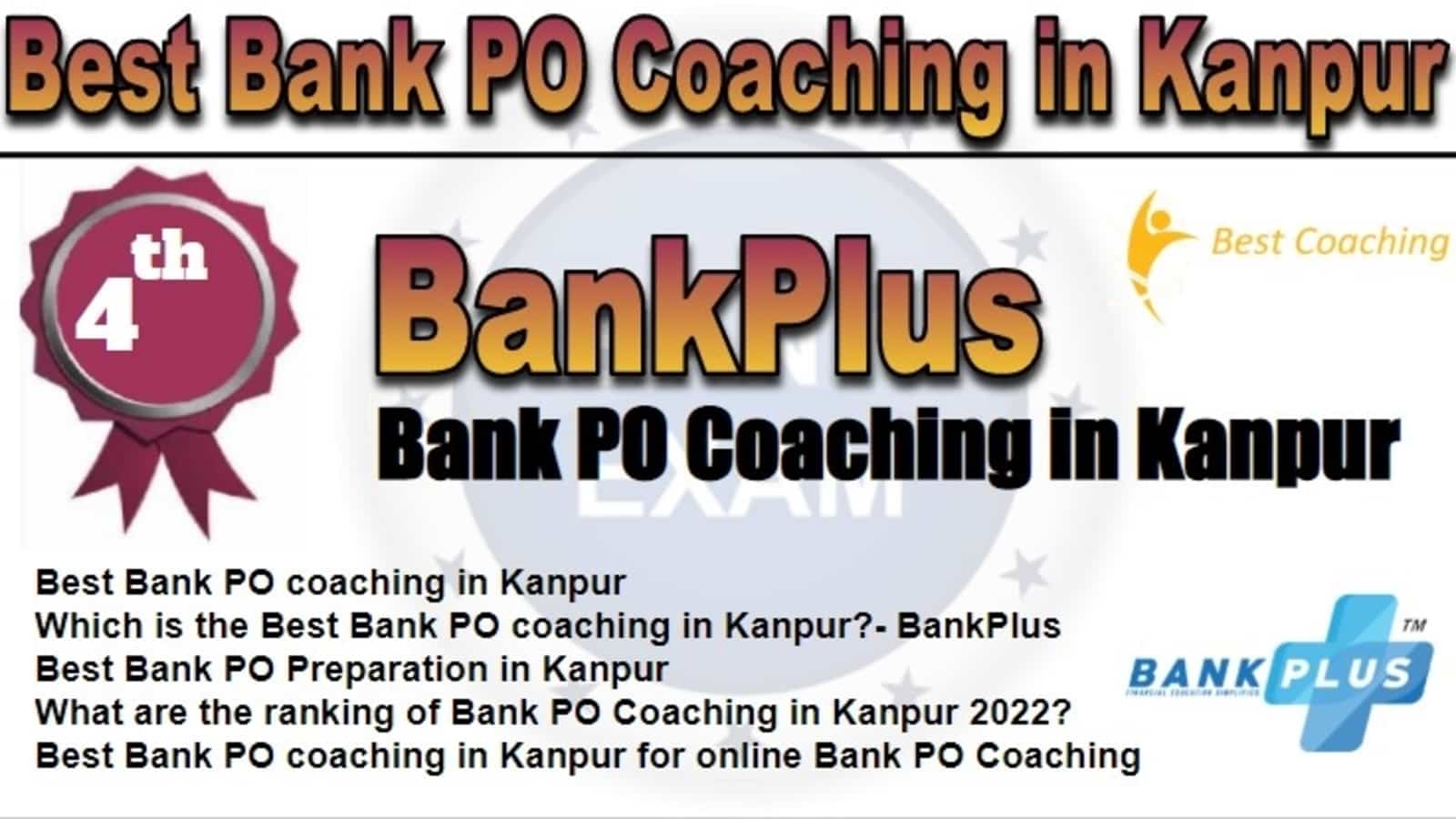 Rank 4 Best Bank PO Coaching in Kanpur