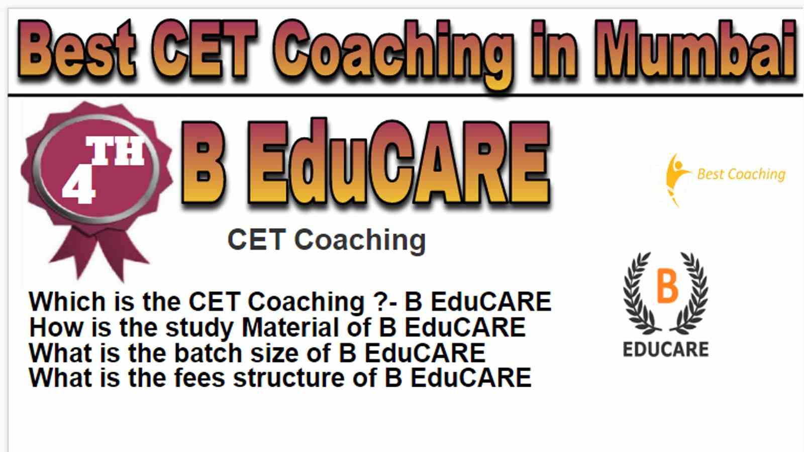 Rank 4 Best CET Coaching in Mumbai