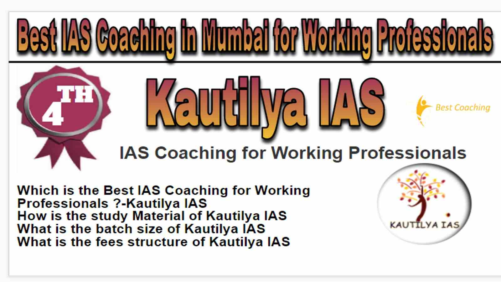Rank 4 Best IAS Coaching in Mumbai for Working Professionals