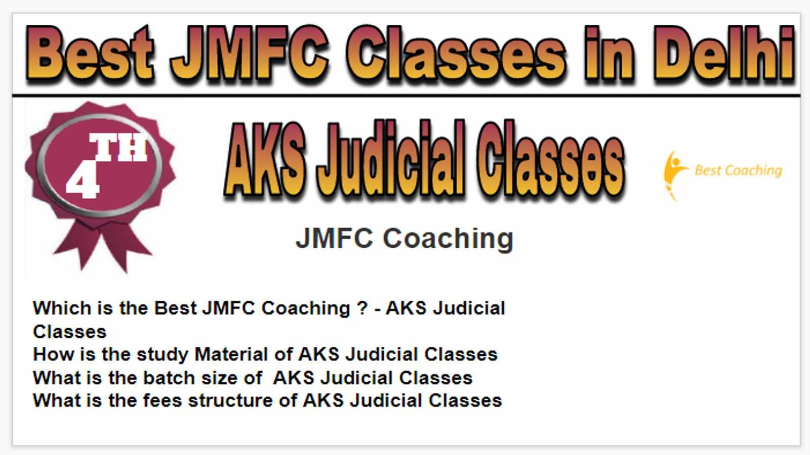 Rank 4 Best JMFC Classes in Delhi