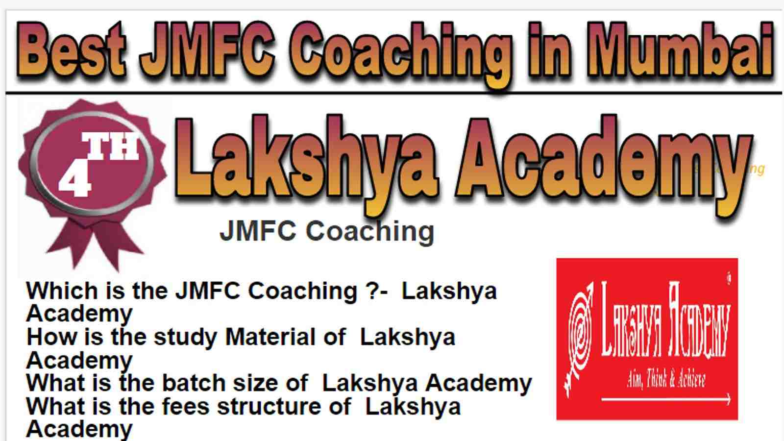 Rank 4 Best JMFC Classes in Mumbai