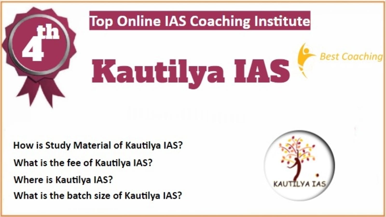 Rank 4 Best Online IAS Coaching