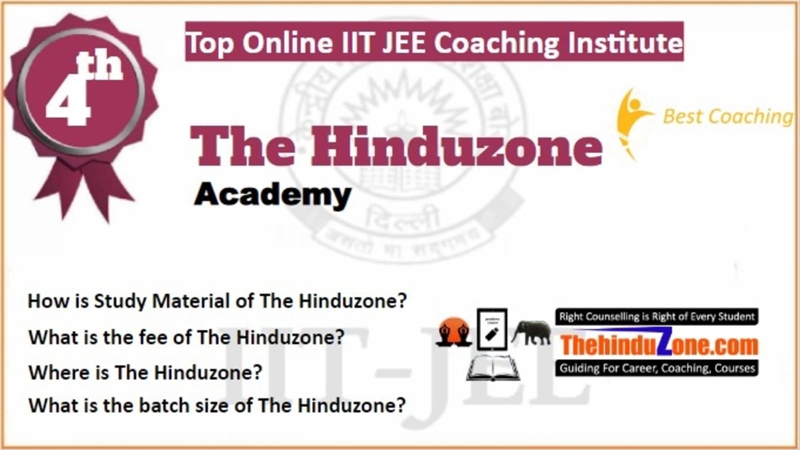 Rank 4 Best Online IIT JEE Coaching