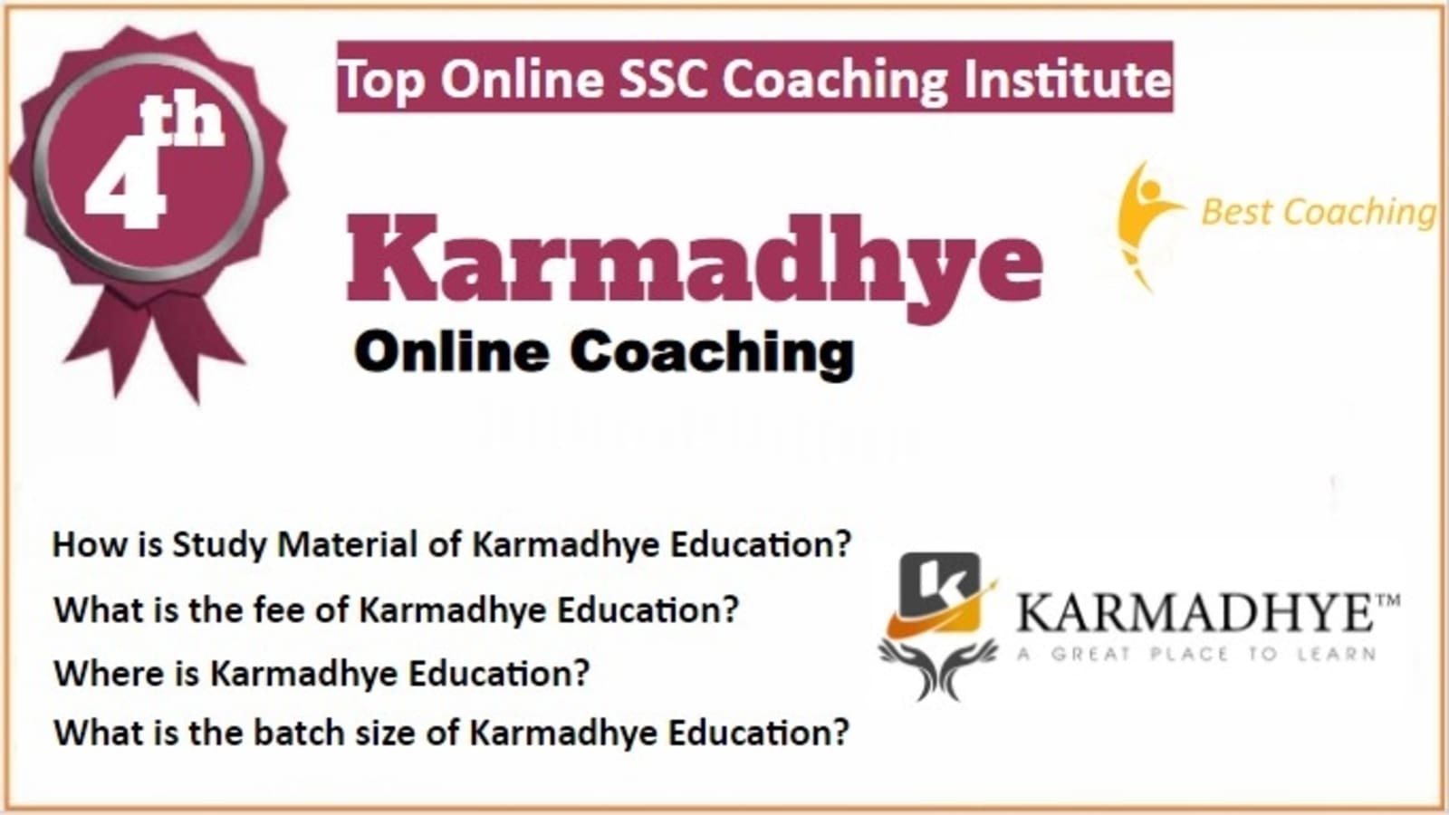 Rank 4 Best Online SSC Coaching