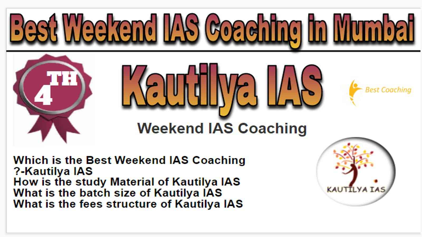 Rank 4 Best Weekend IAS Coaching in Mumbai
