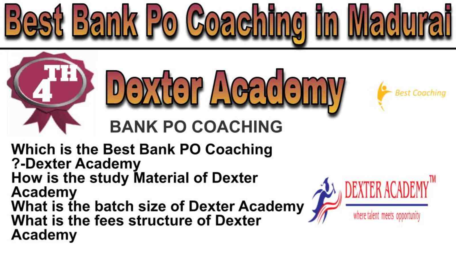 Rank 4 Best bank po coaching in Madurai Rank 4 Best bank po coaching in Madurai