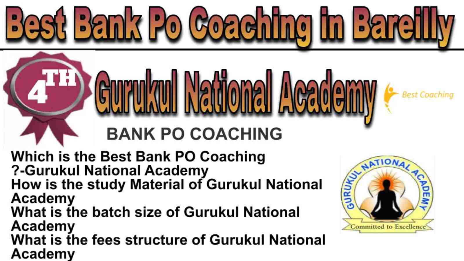 Rank 4 best bank po coaching in Bareilly