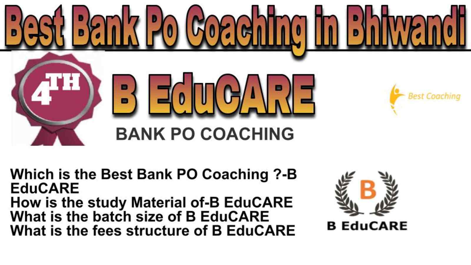 Rank 4 best bank po coaching in Bhiwandi