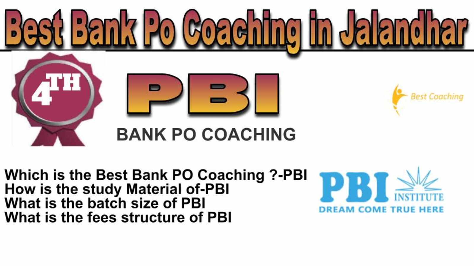 Rank 4 best bank po coaching in Jalandhar