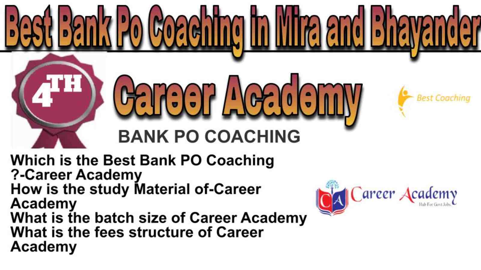 Rank 4 best bank po coaching in Mira and Bhayander