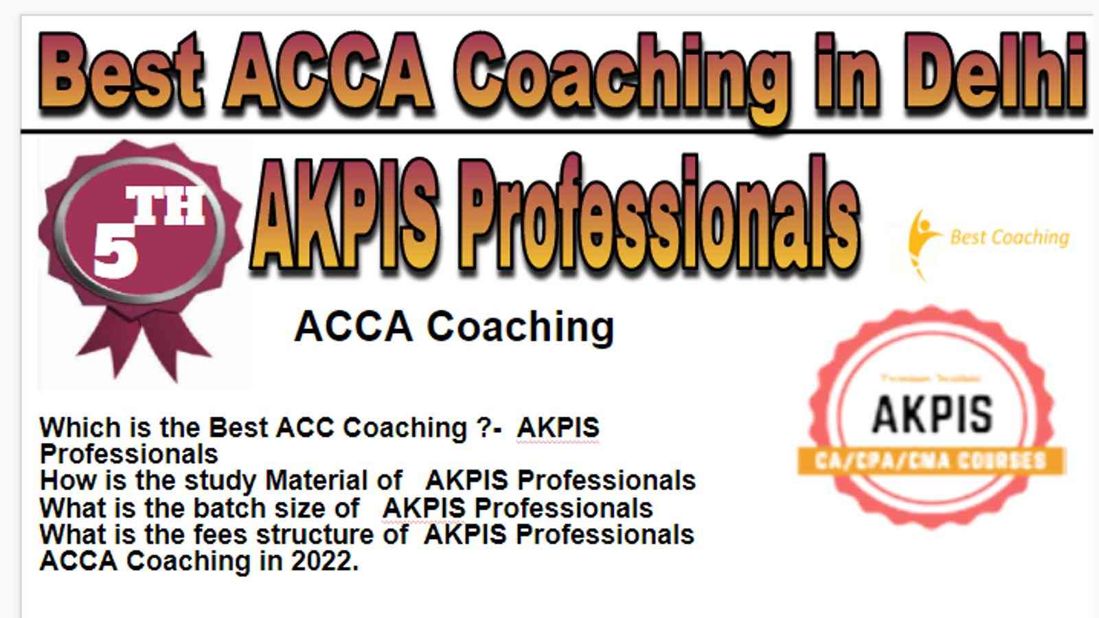 Rank 5 Best ACCA Coaching in Delhi